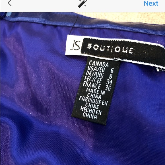 JS Boutique dress perfect for formal or cocktail - Picture 2 of 5